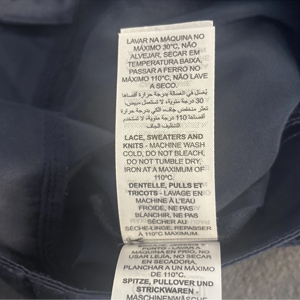 Edikted Women’s Kelsey Satin Trousers Size Small Navy Blue Cargo Pants BNWOT - Picture 13 of 16